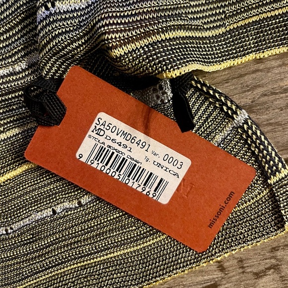 Missoni Viscose Blend Striped Shimmer Scarf. - Picture 5 of 8